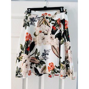 NWT Philosophy Republic Clothing Women White Floral Casual Spring Skirt Sz S